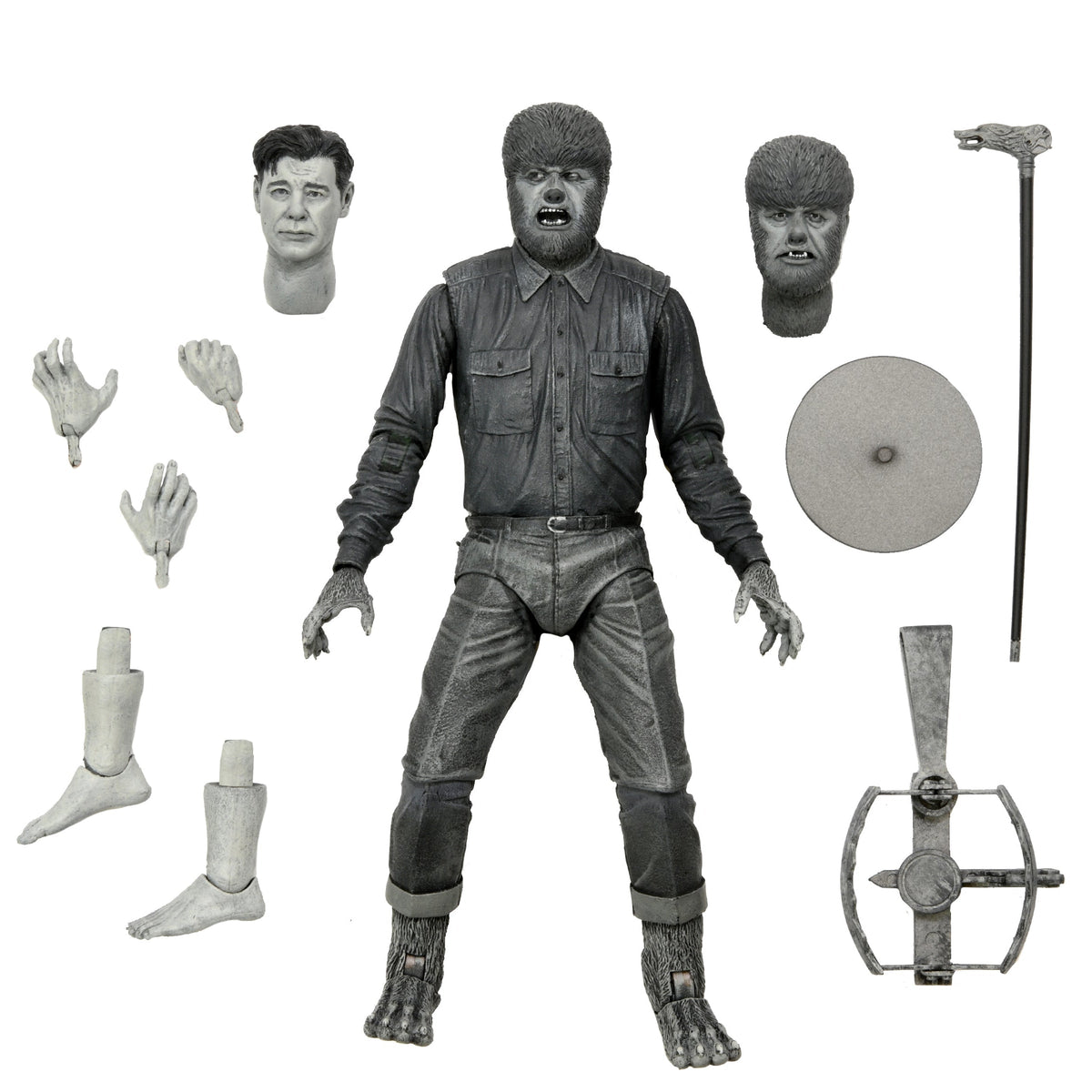 NECA Universal Monsters Ultimate Wolf Man (Black & White)