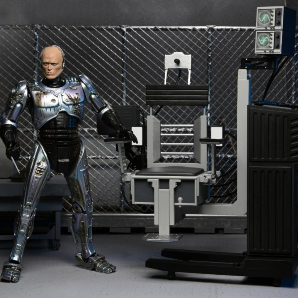 NECA Ultimate Battle Damaged RoboCop with Chair