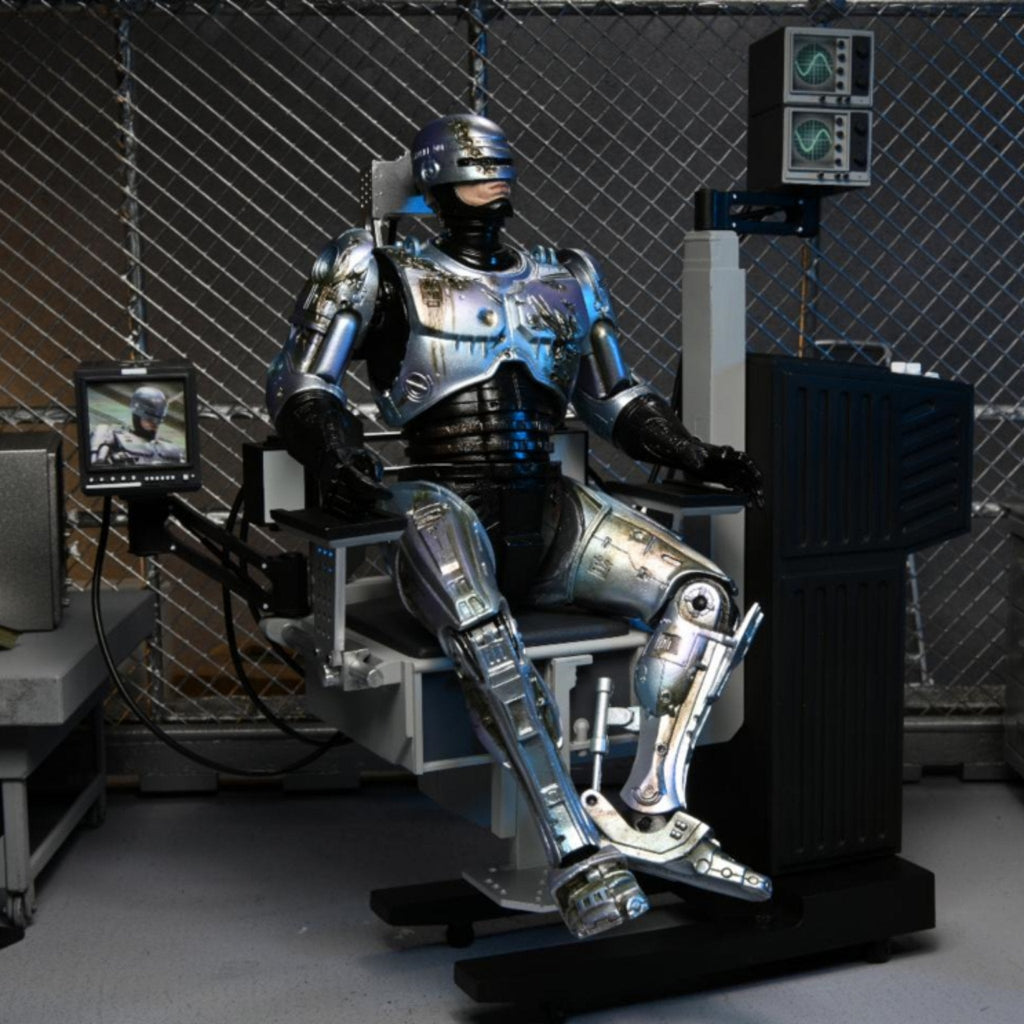 NECA Ultimate Battle Damaged RoboCop with Chair