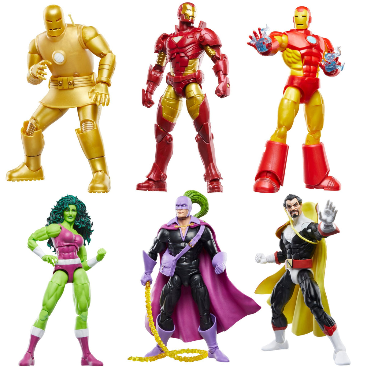 Marvel Legends Iron Man Retro Collection COMPLETE SET OF 6