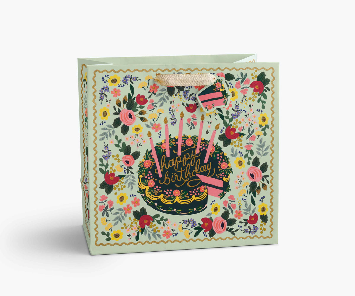 Floral Cake Large Gift Bag