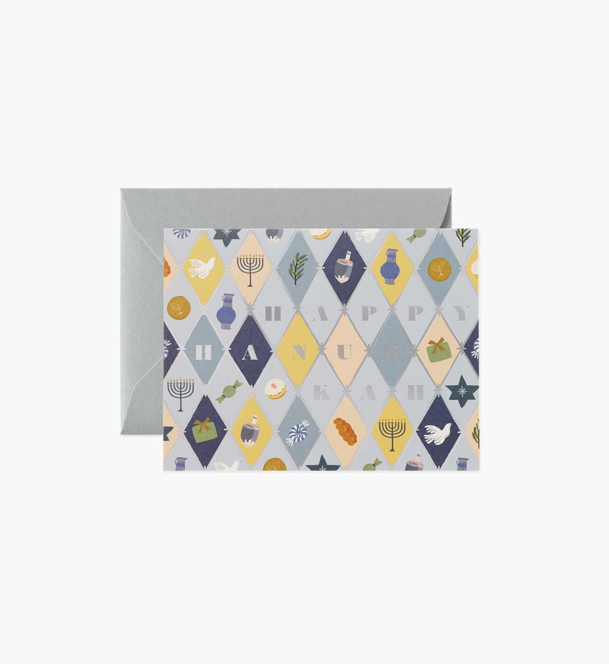 Hanukkah Argyle Hanukkah Card - Single Card