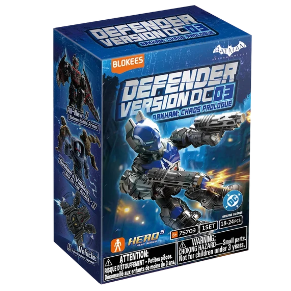 Blokees DC Defender Version 03: Arkham Chaos Prologue (Single Random Blind Box)