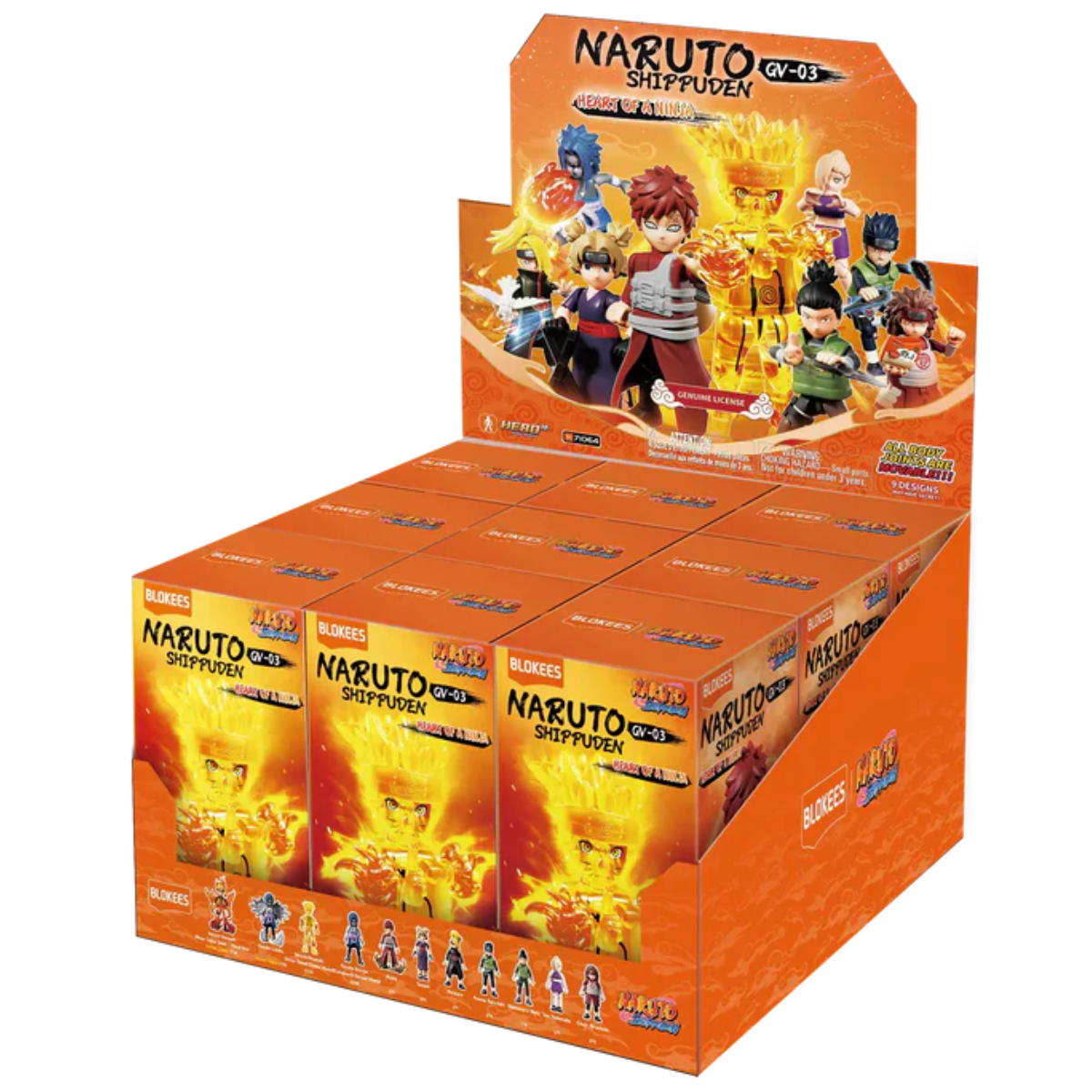 Blokees Naruto Galaxy Version 03: Heart Of A Ninja (Box Of 9 Individually Boxed)