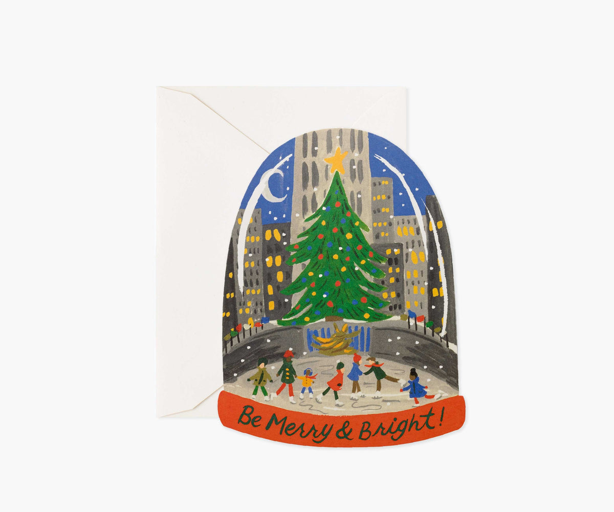 Skating in the City Holiday Card - Single Card