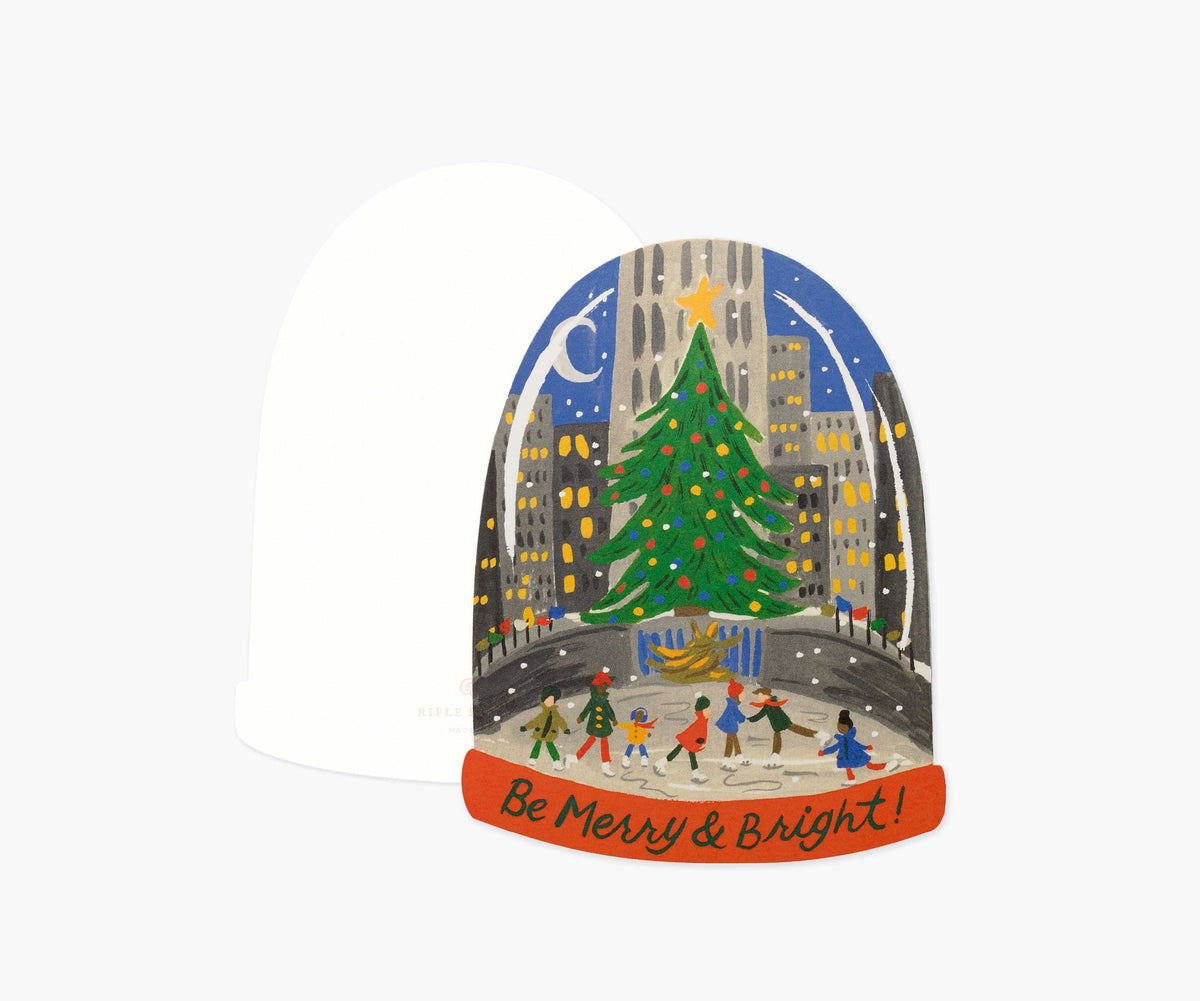 Skating in the City Holiday Card - Single Card