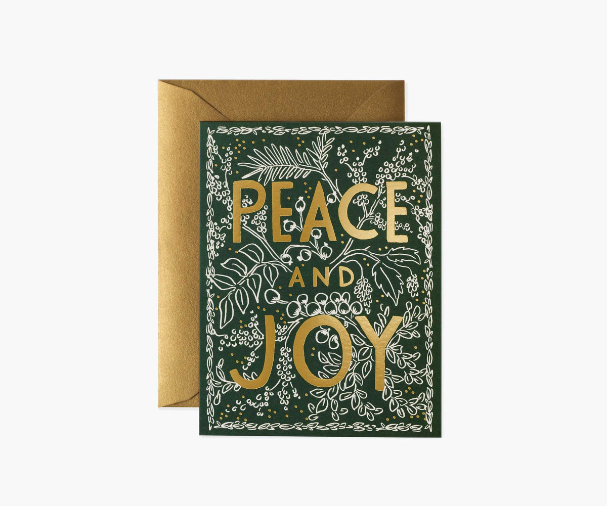 Evergreen Peace Holiday Card - Single Card