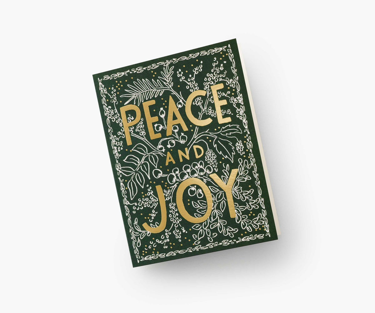 Evergreen Peace Holiday Card - Single Card