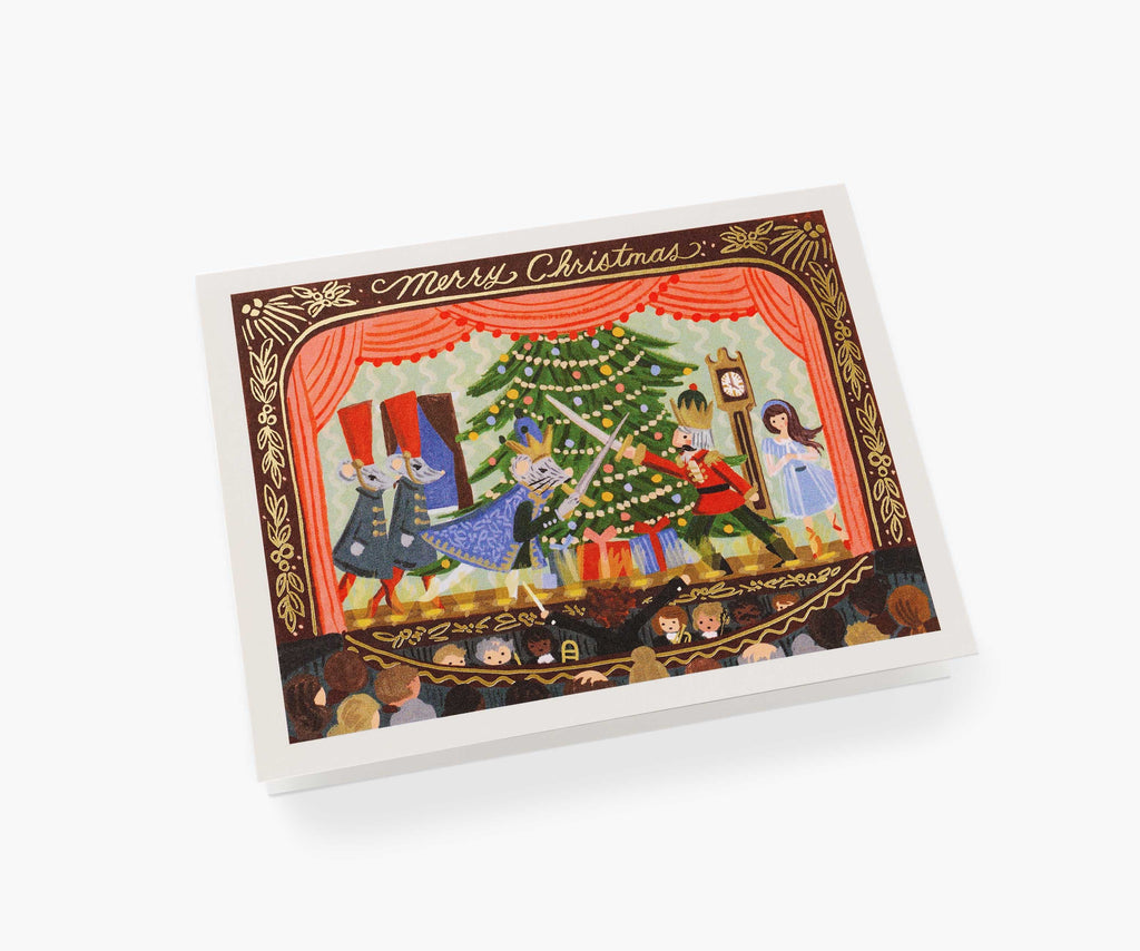 Nutcracker Christmas Holiday Card - Single Card