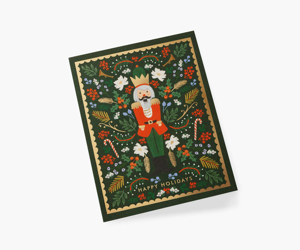 Evergreen Nutcracker Holiday Card - Single Card