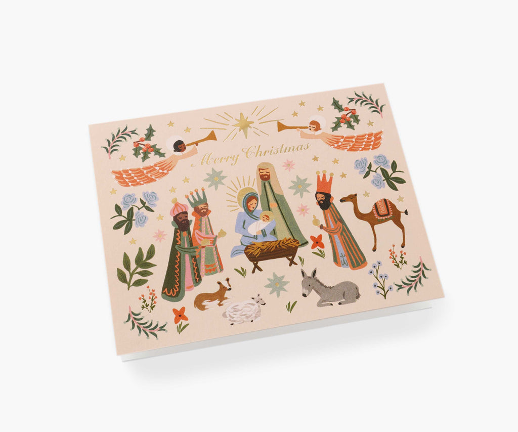 Nativity Scene Holiday Card - Single Card