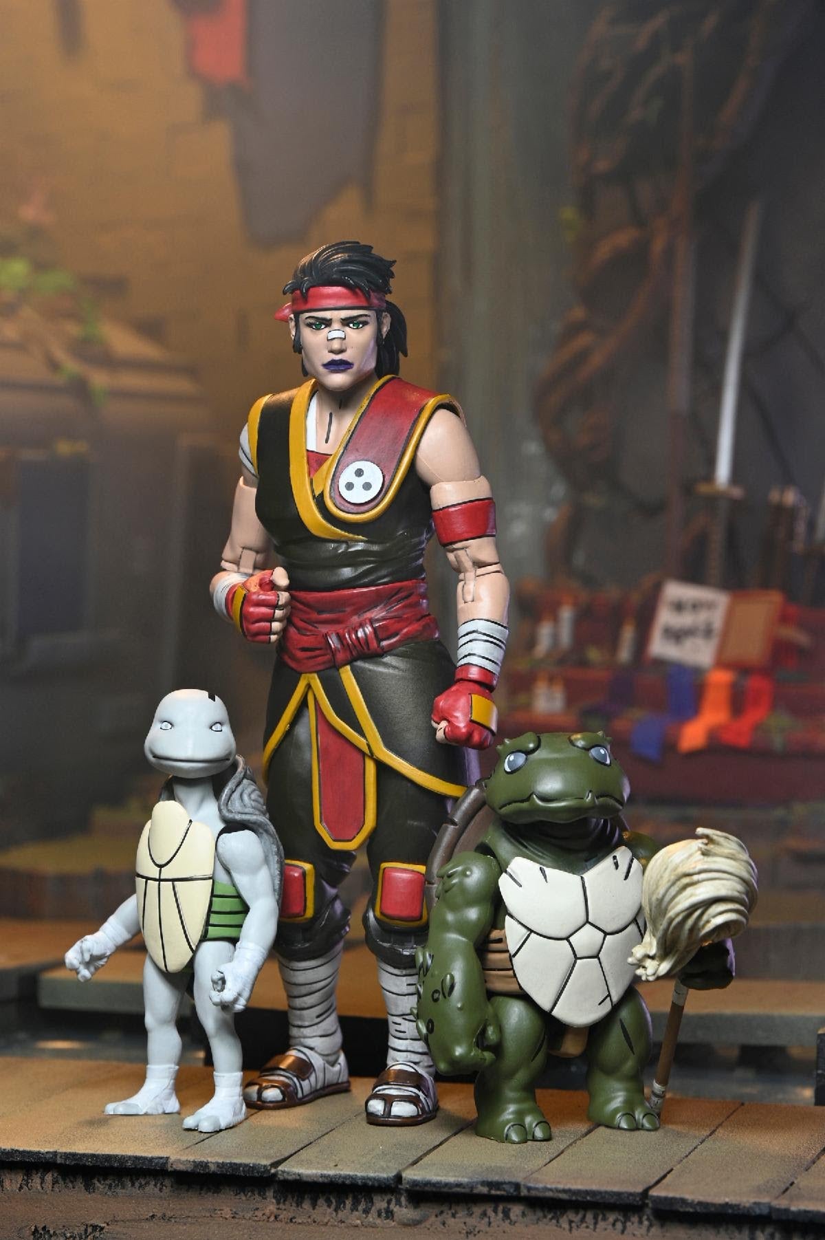 NECA Teenage Mutant Ninja Turtles Casey Marie with Baby Odyn & Uno (The Last Ronin- The Lost Years)