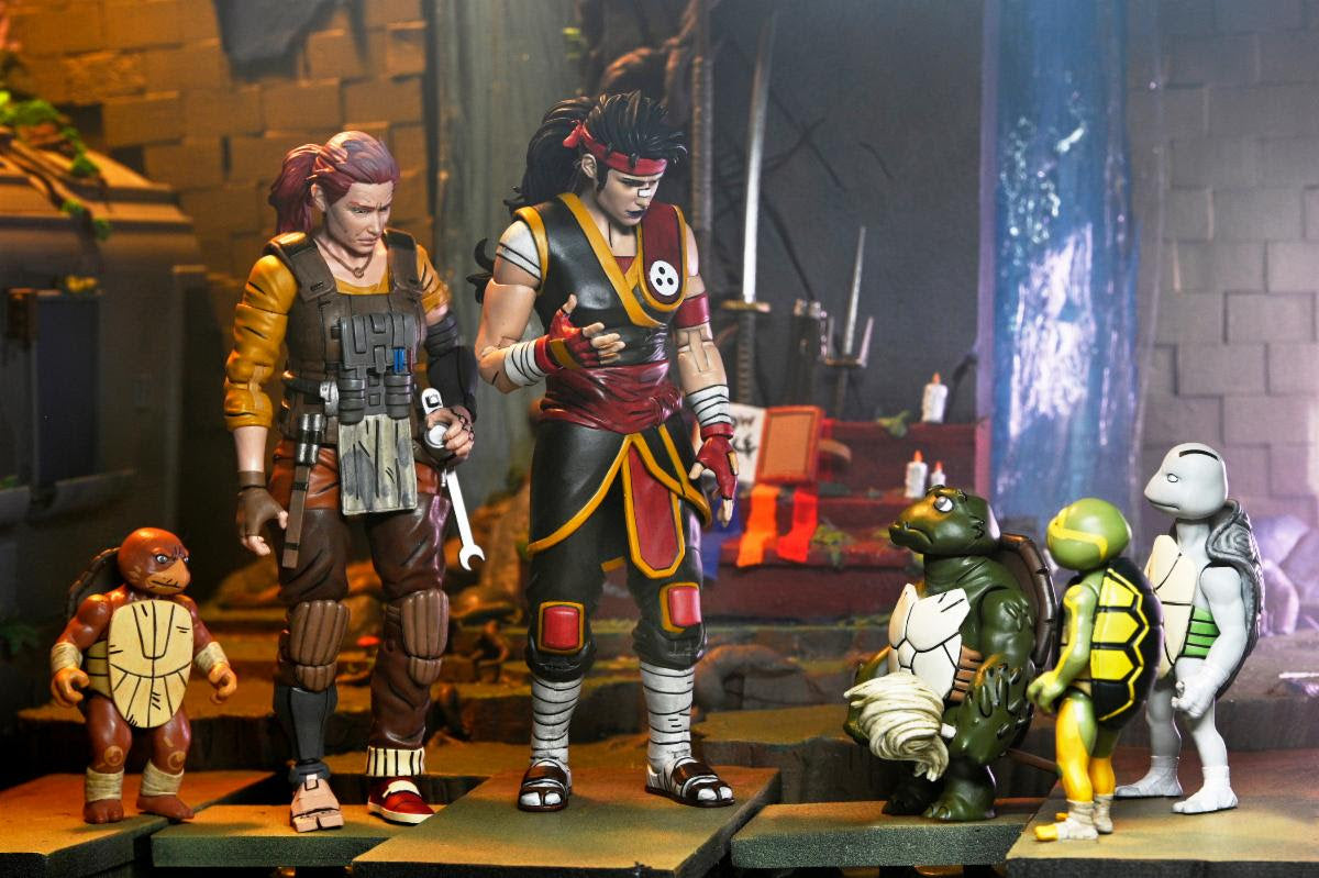 NECA Teenage Mutant Ninja Turtles Casey Marie with Baby Odyn & Uno (The Last Ronin- The Lost Years)